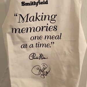 Autographed chef apron signed by Paula Dean